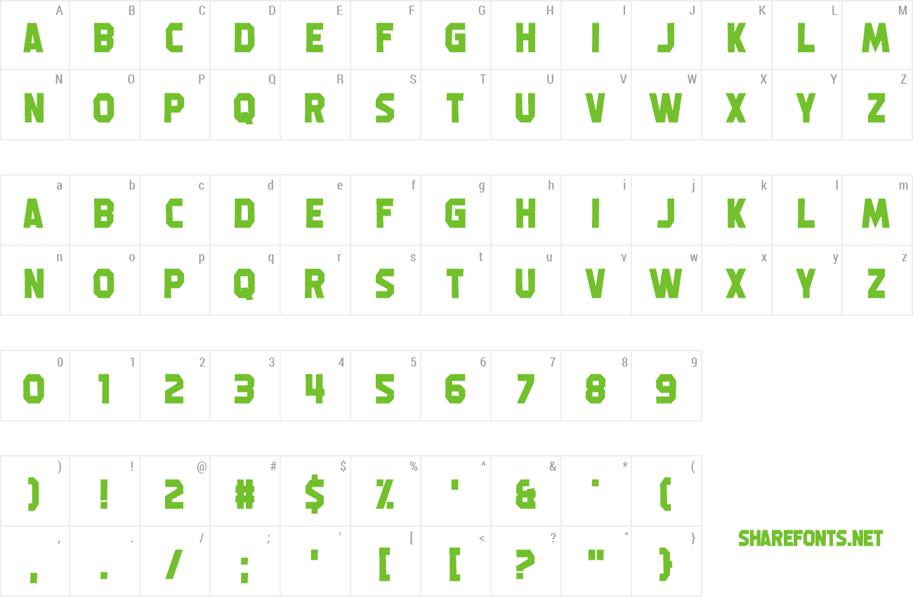 Font Machine Gunk preview